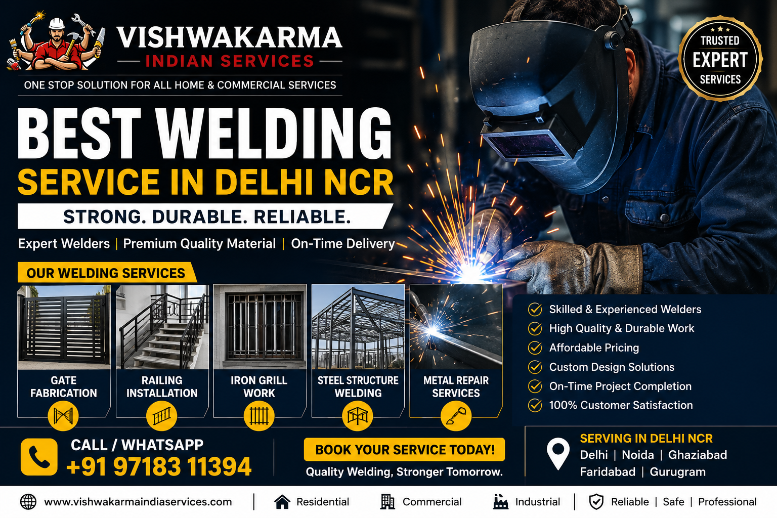 Best Welding Service in Delhi NCR – How to Choose the Right Vendor (Complete Guide)
